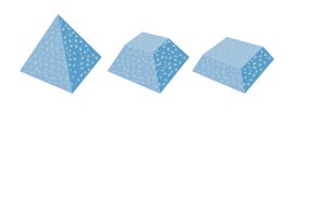 piramidowy kształt  powierzchni krążka 3M Hookit Trizact